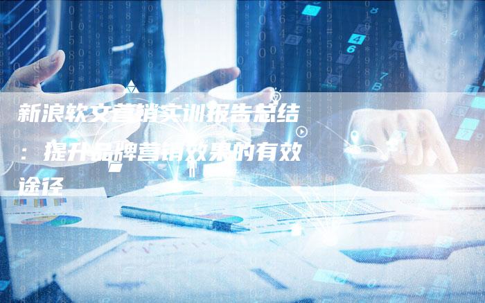 新浪软文营销实训报告总结:提升品牌营销效果的有效途径-直编新闻自助发稿平台